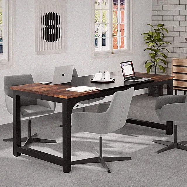 180cm Schreibtisch Computertisch,Bürotisch Arbeitstisch Esstisch in Schwarz