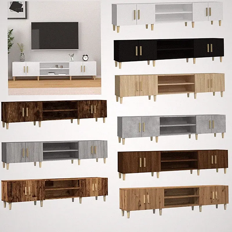 180cm TV Schrank Fernsehtisch Fernsehschrank Lowboard TV Möbel Medienschrank