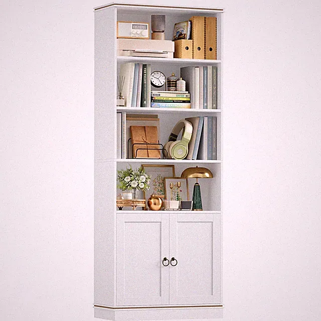 188 cm Hoch Bücherregal, Standregal Regal mit 7 Ebenen, Bücherschrank Weiß