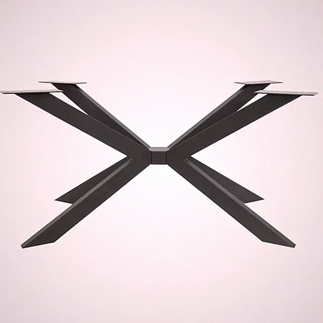 1x TISCHGESTELL KREUZ Tischkufen Schwerlast Tischbein Design metall Kreuzgestell