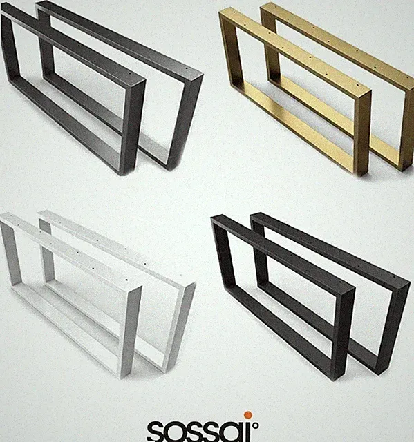 1xPaar sossai® Couchtisch Tischkufen Tischgestell Tischuntergestell CKK1 Rahmen