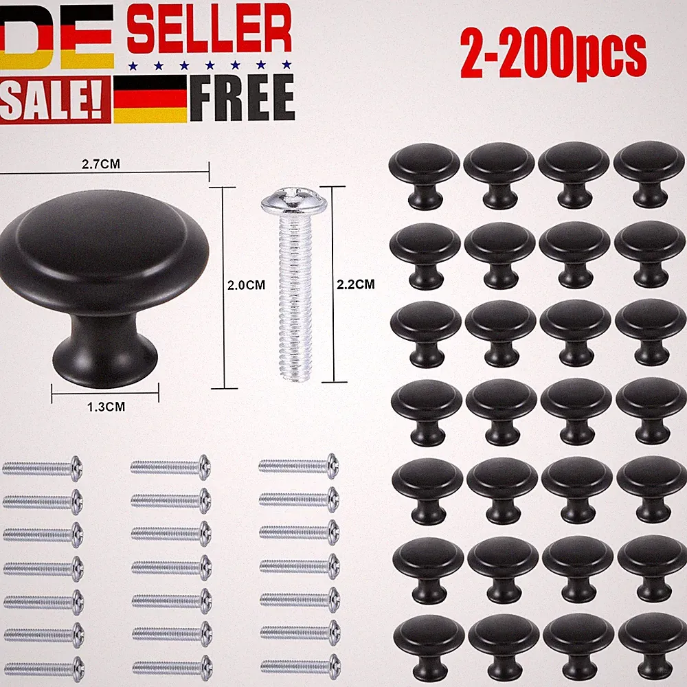 2-200Pcs Möbelknopf Knöpfe Möbelgriffe Knauf Knopf Schrank Schublade Möbelgriff