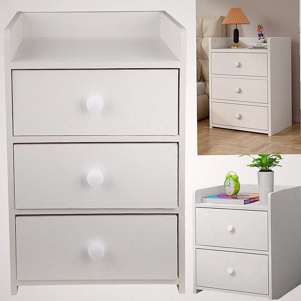 2/3 Schubladen Nachttisch Nachtschrank Kommode Konsole Ablage Schlafzimmer