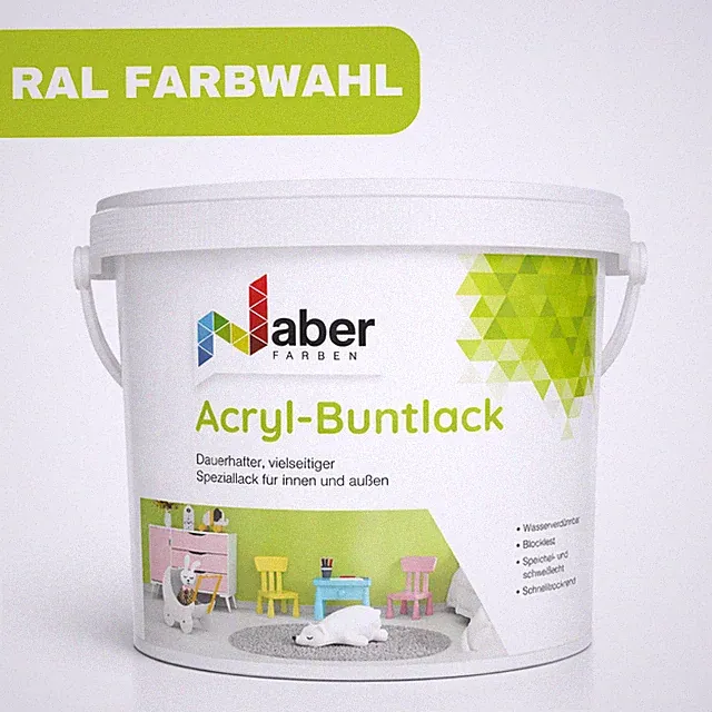 2,5 L Acryl Buntlack, Möbellack, Kindersicher, Holzlack, RAL - MATT
