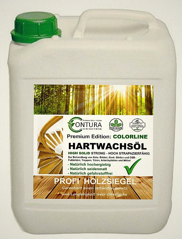 2,5L Hartwachsöl farbig Coloröl 12 Farben Holzöl Hartöl Möbelöl Parkettöl weiß