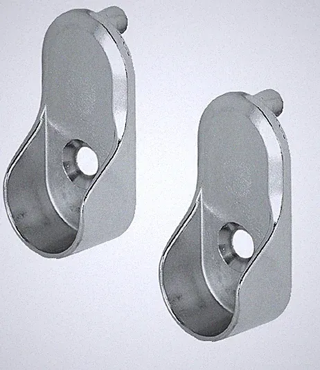 2 Häfele Schrankrohrlager Kleiderstangenhalter oval zum Einstecken in Lochreihe