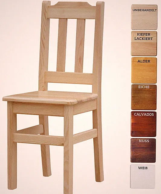 2 SET Stuhl MASSIV KIEFER HOLZ -NEU restaurantstuhl verschiedene Farben - 2 SET