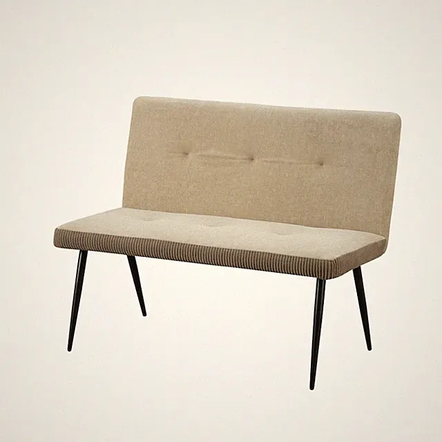 2-Sitzer Bank Taupe Joschka Sitzbank Küchenbank HTI-Living