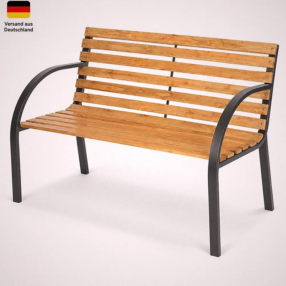 2 Sitzer Gartenbank Holzbank Sitzbank Balkonbank Parkbank Wetterfest Landhaussti