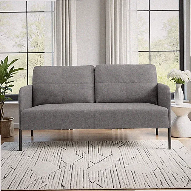 2-Sitzer Kleines Sofa Lounge Sofa mit Armlehne Doppelsofa Polstersofa Stoffcouch