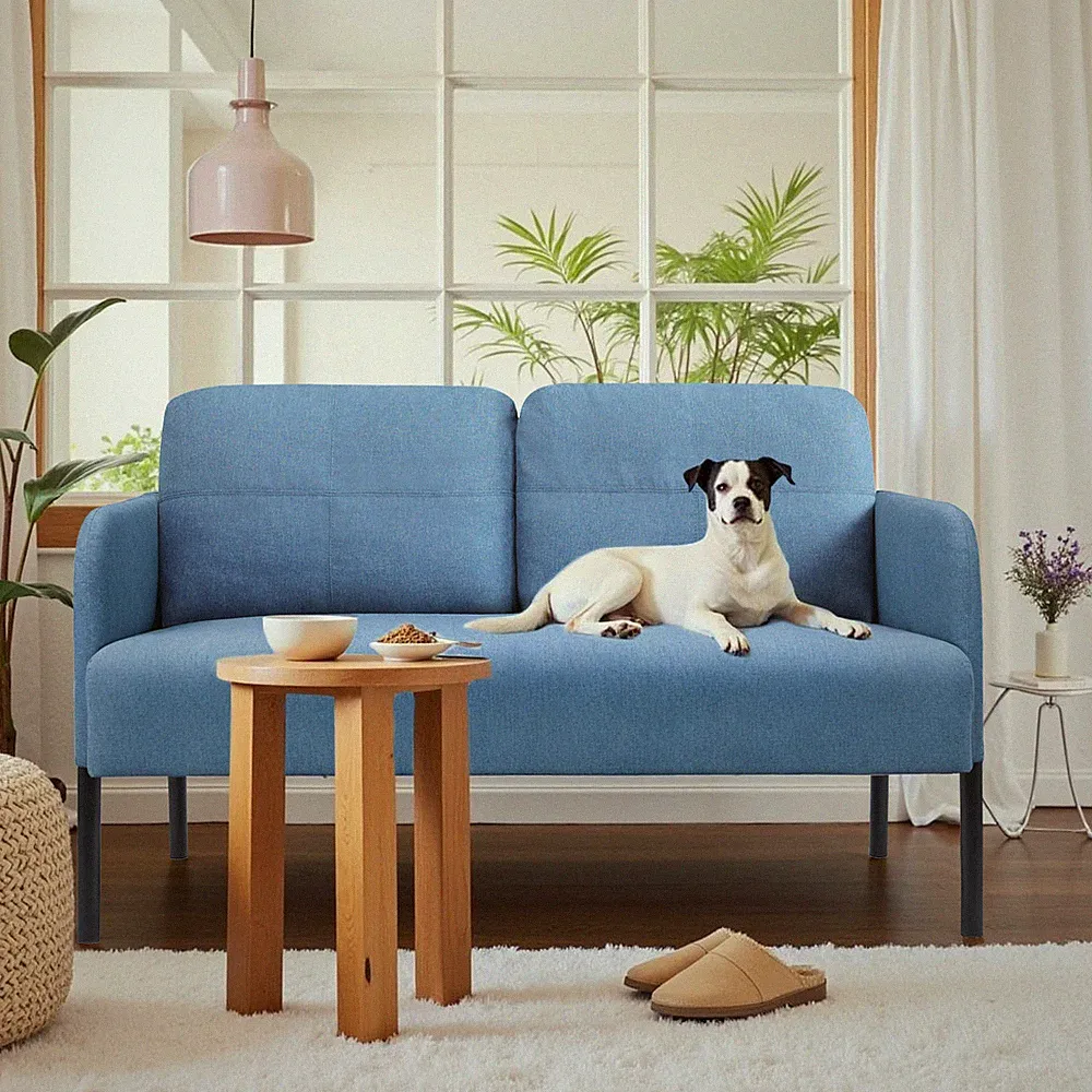 2 Sitzer Sofa 120cm Couch Sofabett Schlafcouch Loveseat Clubsofa für Wohnzimmer