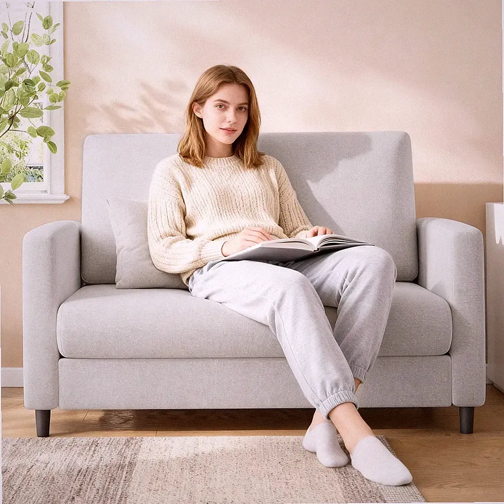 2 Sitzer Sofa 130cm Couch Polstersofa Loungesofa Wohnzimmer Modern mit Armlehne