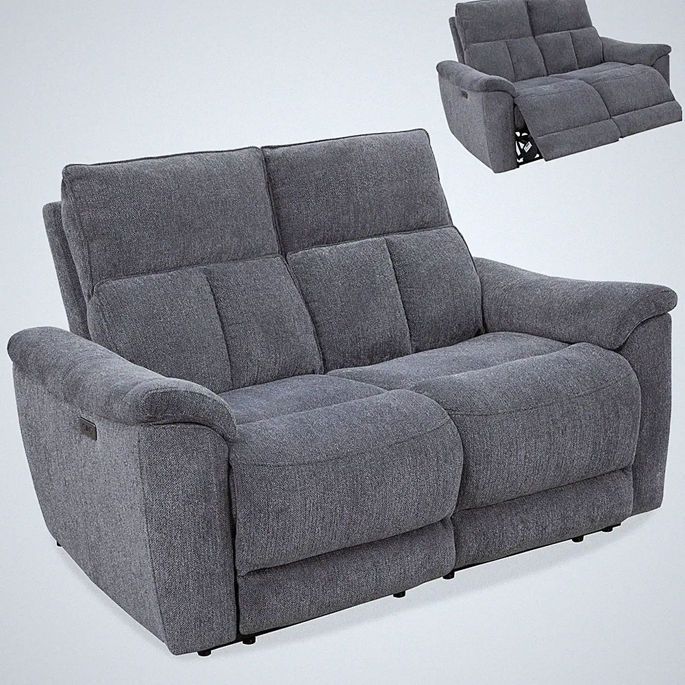2-Sitzer-Sofa - anthrazit - Webstoff - elektrische Relaxfunktion Sofa Couch
