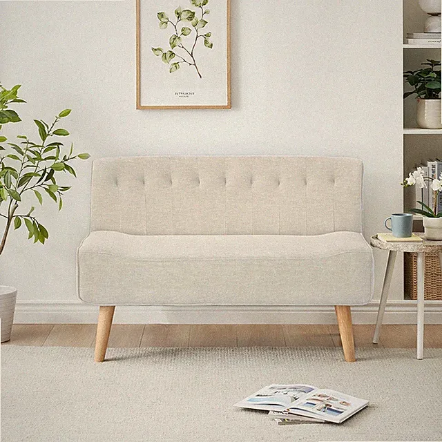2-Sitzer Sofa Polstersofa Doppelsofa Zweisitzer Sofa Loungesofa Mit Holzbeine