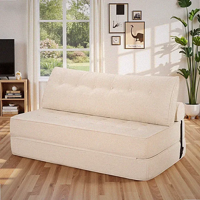 2-Sitzer Sofa Schlafsofa mit Bettfunktion Klappsofa mit verstellbare Rückenlehne