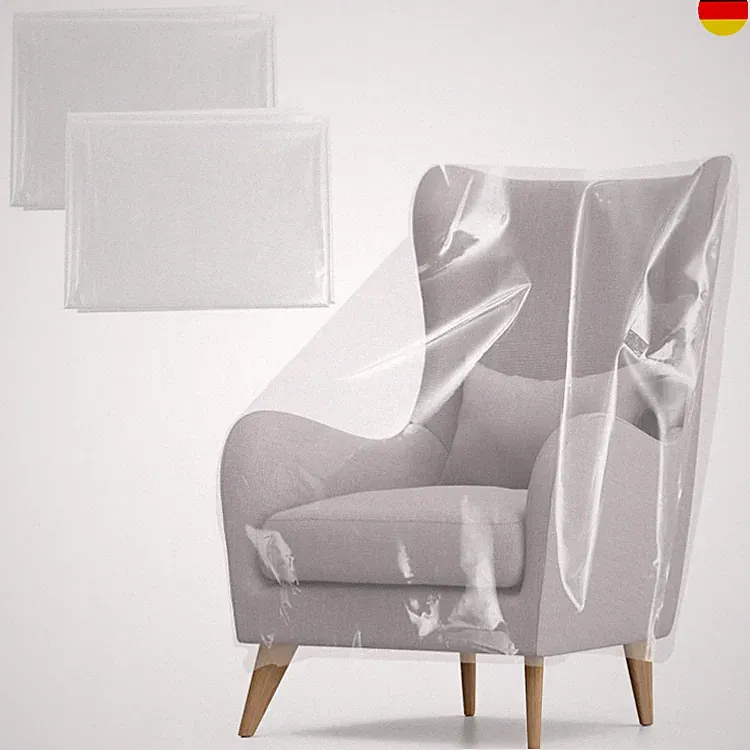 2 Stk Möbelabdeckung Transparent Sofa Schutzhülle Wasserdicht Kunststoff 80*90cm