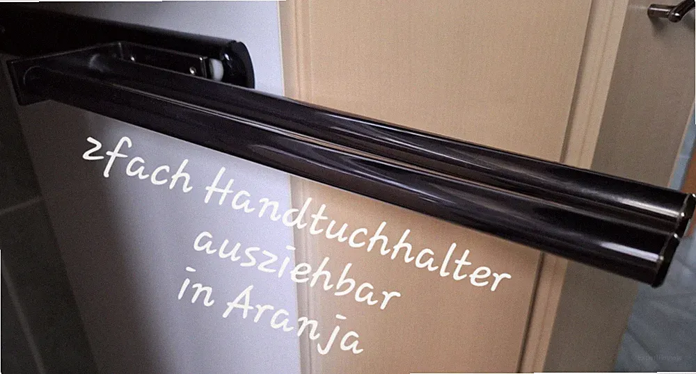 2 Stück Handtuchhalter 2-armig ausziehbar für Bad Küche Möbel Wand 👉 in Aranja