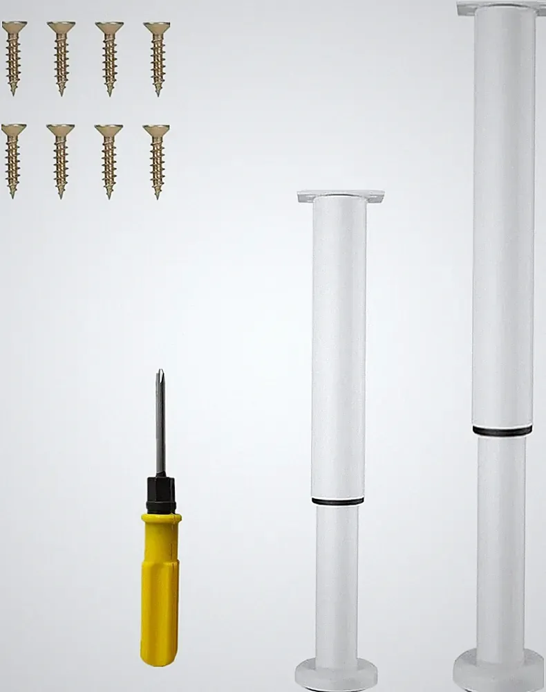 2 Stück Metall Möbelfüße 72-120 cm Verstellbar 400