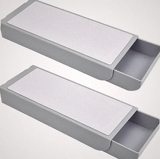 2 Stück Selbstklebende Schublade Schreibtisch Unterbau Grau Fit Desk Schublade