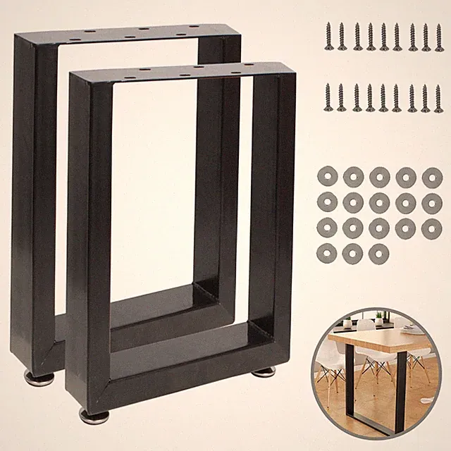 2 Stück Tischgestell Tischkufen Tischbeine Loft Couchtisch Metall Tischkuven DIY