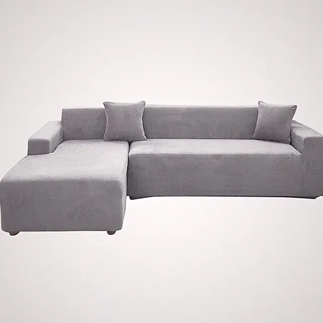 2 Stücke Sofa Überwürfe Sofabezug L Form Elastisch Couch Sofahusse für Ecksofa
