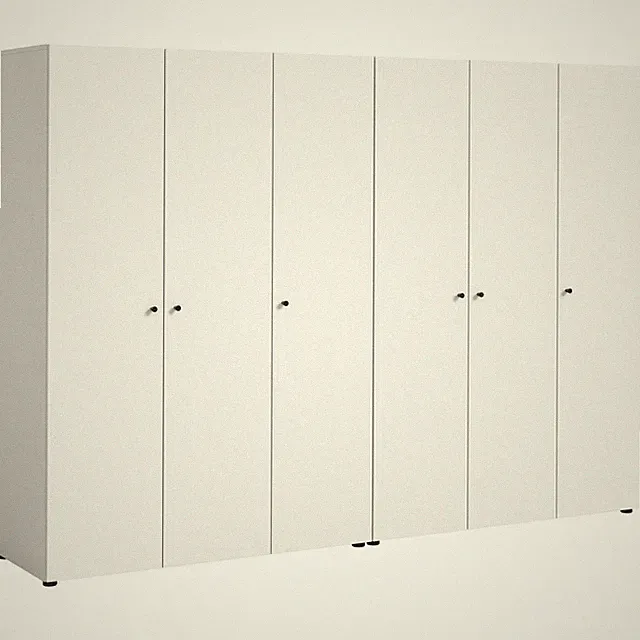 2-teiliges Drehtürenschrank-Set DARWIN - weiß - 6 Türen - 240 cm breit