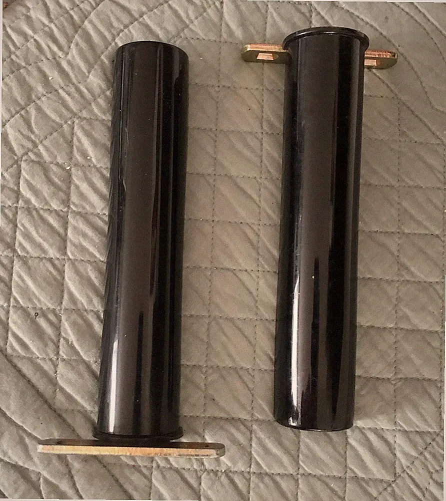 2 x Bauhaus Regal Konsole Metall/Kunststoff Schwarz 18,5 x 3,5 x 2/4,5 cm