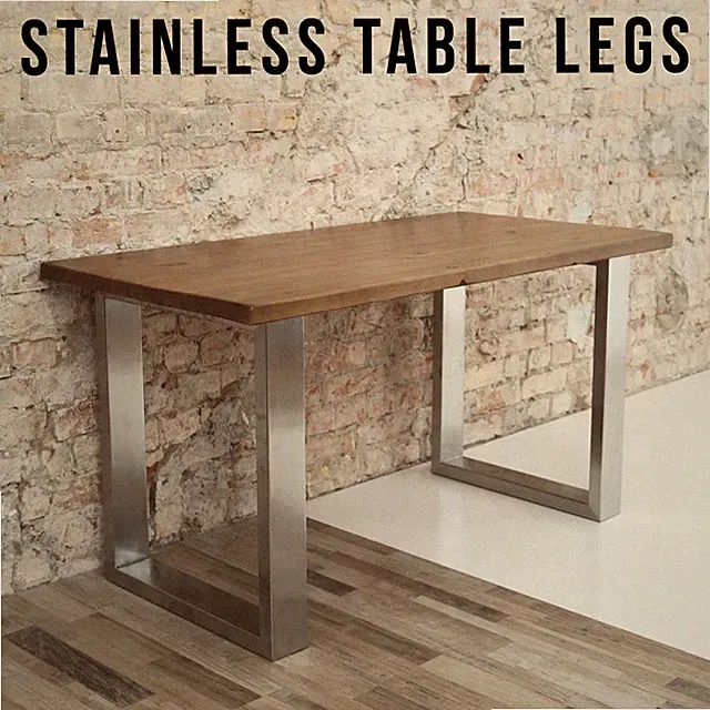 2 x EDELSTAHL Tischbeine - Designer / Industrial / Esszimmer / Live Edge