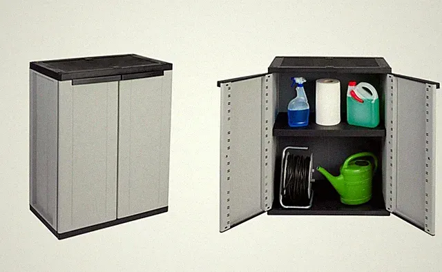 2 x Kunststoffschrank Haushaltsschrank Schrank Beistellschrank Gartenschrank