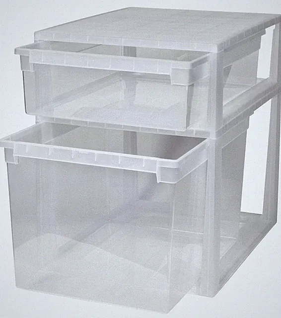 2 x Schubladenbox Schublade Aufbewahrungsbox Kleiderbox Kommode Unterbettbox Box