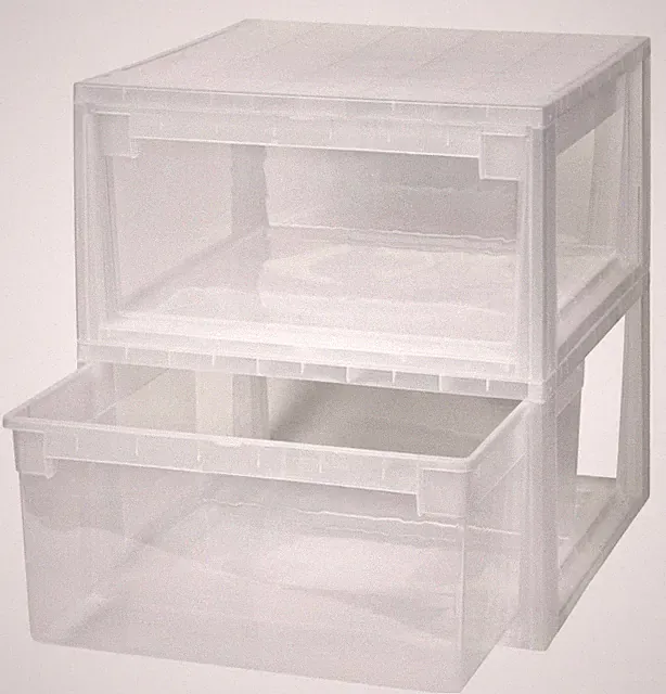 2 x Schubladenbox Schublade Aufbewahrungsbox Kleiderbox Kommode Unterbettbox L