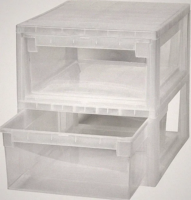 2 x Schubladenbox Schublade Aufbewahrungsbox Kleiderbox Kommode Unterbettbox M