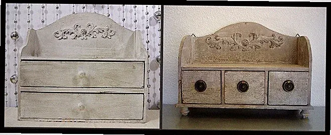 2 x SHABBY CHIC 2 .Wahl Kommode/Regal/Hängeschrank Vintage Landhausstil Holz
