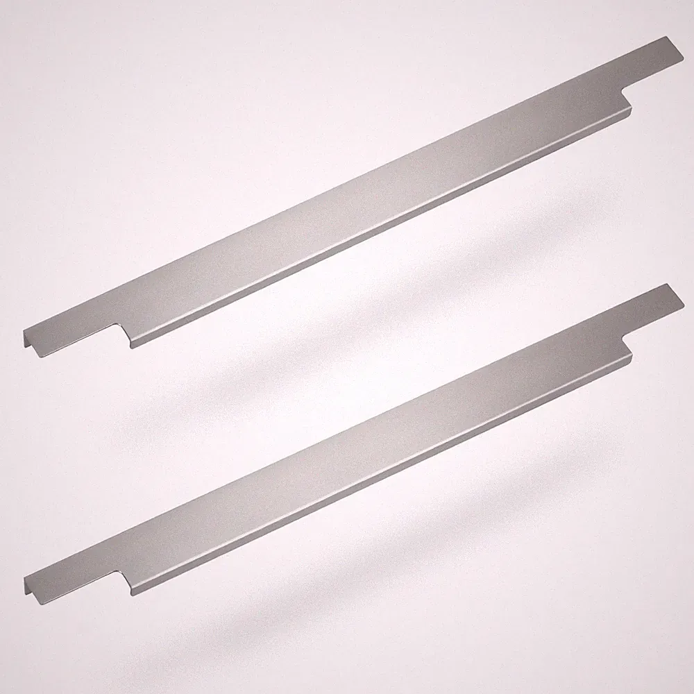2 x Sotech Möbelgriffe Blankett Slim 395 mm Chrom matt Möbel Griffe Griffleiste