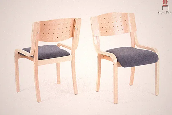 20 Design Holz Stühle Stapelstühle Objektmöbel gepolstert von MÖBELPAPST GmbH