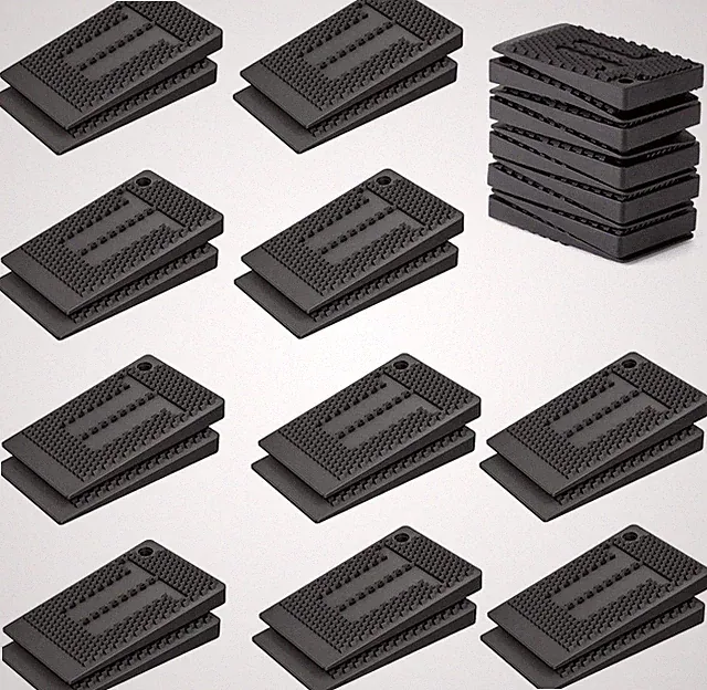 20 Kunststoff Möbelkeile 5x4x1cm Nivellierpads stabil für Heimwerker