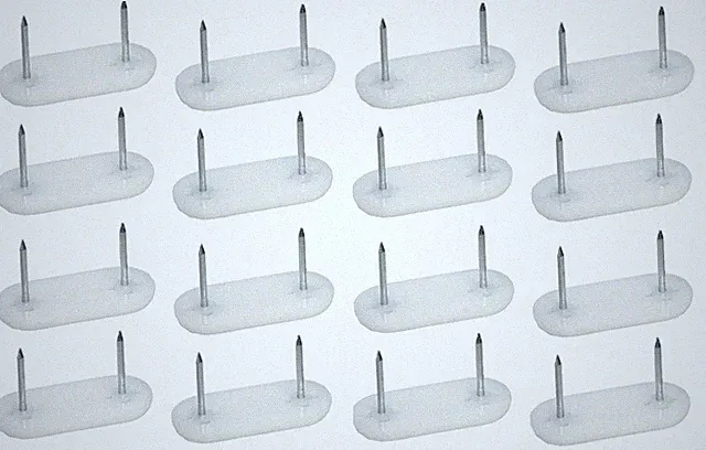 20 Möbelgleiter weiß Bodengleiter Stuhlgleiter 44x16 mm Boden-Schutz Einschlagen