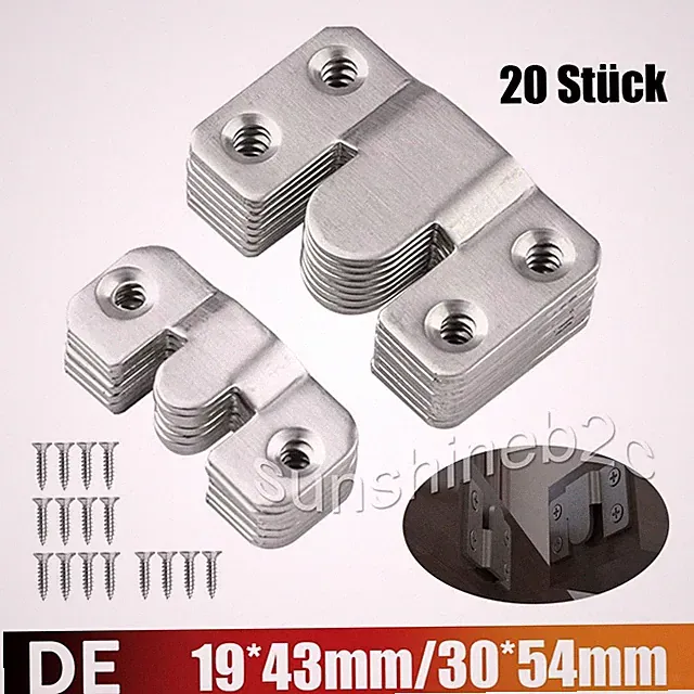 20 Stk Sofaverbinder Möbelverbinder Couchverbinder Bettverbinder Steckverbinder
