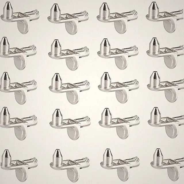20 Stück Regalbodenträger L-Form 5mm silber Möbelregale Fest halt minimalistisch