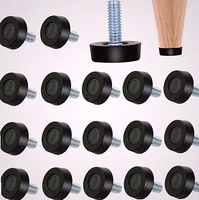 20 Stück Stellfuß Möbel Schraubfüße M8 M8*24 mm Tischgleiter Verstellschraube Mö