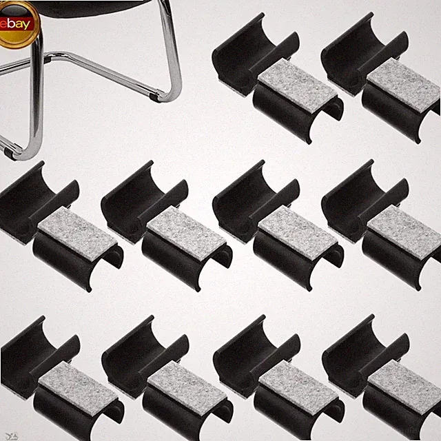 20 Stück Stuhlgleiter Freischwinger 25MM Filzgleiter für Schwingstühle Schwarz F