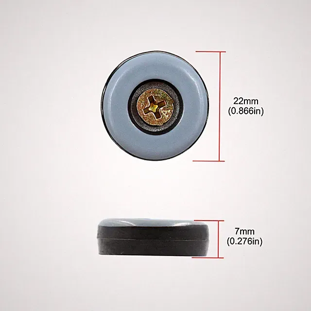 20 Teflongleiter inkl. Schrauben Ø19/22mm rund Möbelgleiter PTFE Gleiter Teflon