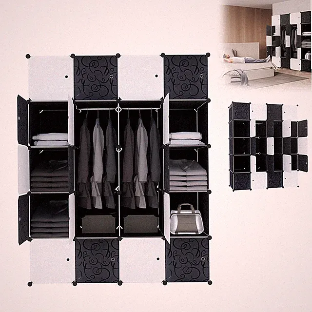 20 x DIY Regalsystem Aufbewahrungsregal Kleiderschrank Schuhschrank Steckregal