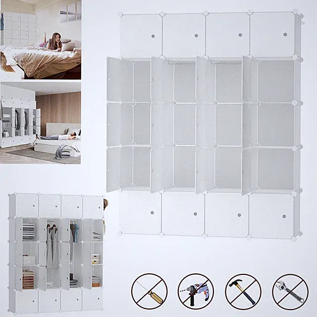 20er Aufbewahrungsregal DIY Steckregal Regalsystem Kleiderschrank Steckregal