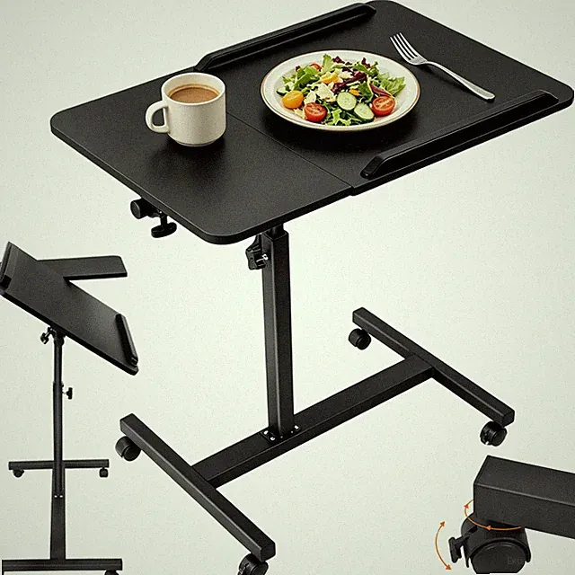 20kg Laptoptisch Höhenverstellbar Sofatisch Bett Beistelltisch 0°-90° mit Rollen