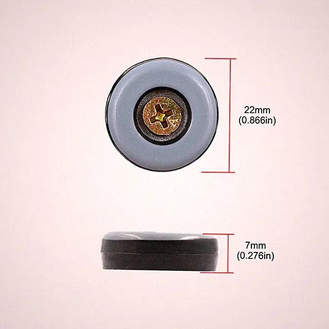 20Stk Teflongleiter zum Schrauben Ø 19/22mm inkl. Schraube Möbelgleiter PTFE