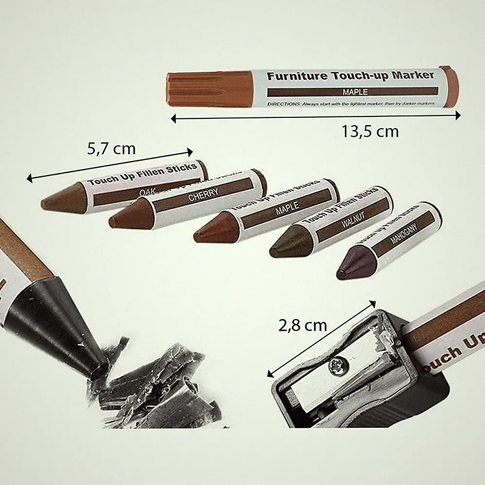 21 xReparturstift Möbel Kratzer Laminat Holz Boden Touch up Marker Sticks Spitze