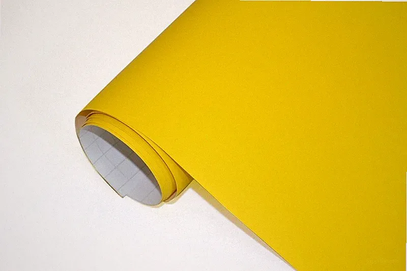 23,6€/m² Autofolie gelb matt 25 x 152 cm Klebe Deko Möbel Folie Muster günstig