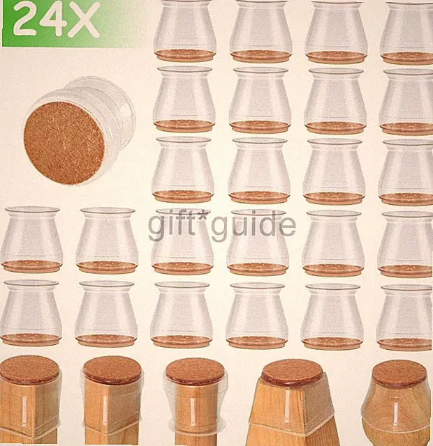 24 Stk Flexible Stuhlbein Schutzkappen Filzgleiter Bodenschutz Schoner Elastisch