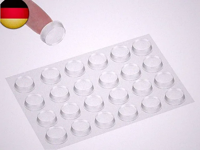 24 Stück Anti Rutsch Pads für Glasplatte Tisch, Elastikpuffer Transparent, G